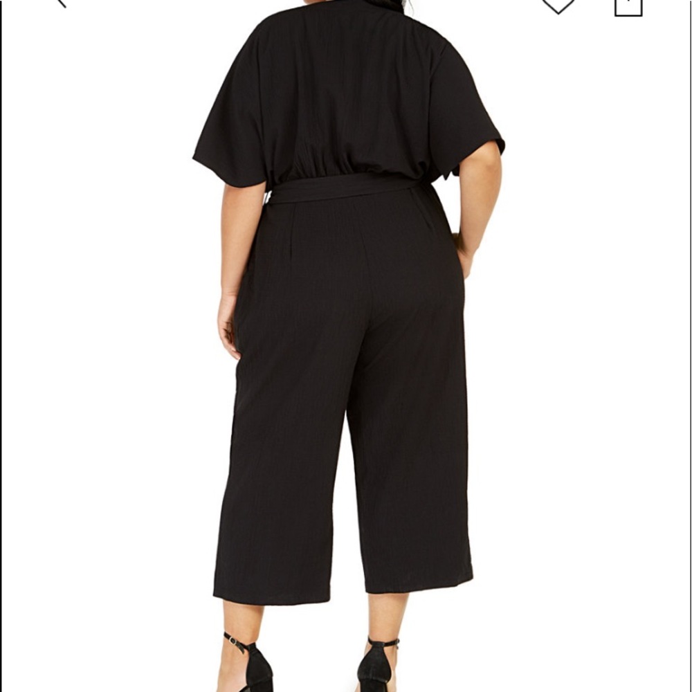 Calvin Klein Belted Gauze Jumpsuit - Picture 3 of 4